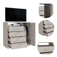 thumbnail image 4 of TUHOME Peru 4 Drawer Dresser - Light Gray Engineered Wood - For Bedroom, 4 of 7