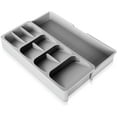 thumbnail image 1 of Cutlery Organizer, Cutlery Rack, 9 Compartment Drawer Organizer, Expandable Plastic Kitchen Drawer Organizer for Cutlery, Drawer Organizer Tray, 1 of 5