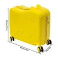 thumbnail image 6 of 18" Children's Ride On Trolley Luggage - Ride-On Kids Suitcase,Rolling Luggage with Spinner Wheels Carry Trolley Luggage with Password Lock (Yellow, 18"), 6 of 17