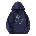 thumbnail image 4 of Girls Zip Up Sweatshirt Size 7-8 Graphic Boys And Girls Casual Long Sleeve Hoodies Cute Oversized Fleece Pocket Sweatshirt Tops, 4 of 4