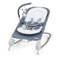 thumbnail image 1 of Ingenuity Happy Belly Baby Bouncer Seat and Rocker, Belly Massage & Vibration, Helps Soothe & Relieve Discomfort, Music, Plush Sloth Toy, for Ages 0-6 Months, Blue - Chambray, 1 of 5