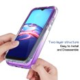thumbnail image 4 of Mantto For Motorola Moto E 2020 Case, Front & Back 360 Full Body Clear Bumper Protection Case - Shock Proof edges Slim Hybrid Back Silicone Rubber TPU Gradient Color Phone Case - Purple, 4 of 8
