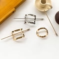 thumbnail image 4 of Hoop And Pin Barrette Vintage Geometric Hair Circle And Sticks Hair Accessory Metal Arc Hair Edit Hoop Clips,Gold Polyester Hair Clip, 4 of 8