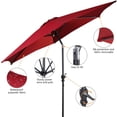 thumbnail image 4 of Gymax Parasol de Table de Patio 9 Pieds avec Base de Parasol Robuste Vin, 4 of 10