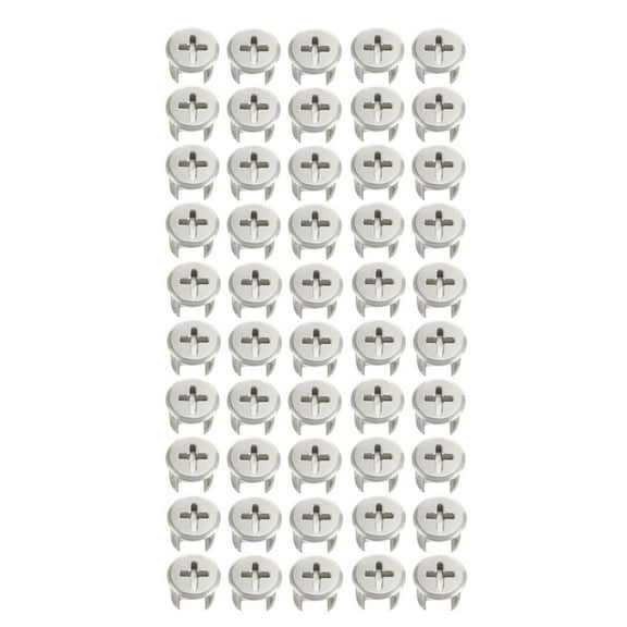 Uxcell 0.51" Dia Furniture Cam Lock Fittings Zinc Alloy Nickel Plated 50 Pack