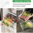 thumbnail image 3 of Taiuloo 3 Pack Stackable Fridge Organizer Drawers, BPA-Free Fruit & Vegetable Storage Containers for Fridge, Clear Freezer Organizer Bins, Kitchen Pantry Cabinet & Bathroom Vanity Organization, 3 of 7