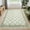 Green Beige, variant on Yesurprise 9'x12' Modern Floral Area Rugss - Diamond Printed Carpet, Washable Area Rugs, Ultra-Soft Low Pile Non Slip Area Rugs for Living Room, Bedroom, Dining Room, Red