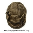 thumbnail image 2 of LYRICAL HAIR Mens Hair System Durable Fine Mono Center Mens Toupee Human Hair Replacement Thin Skin Toupee for Men Bleached Knots Toupee Hair for Man Black Brown Blonde Gray Hair Piece, 2 of 6