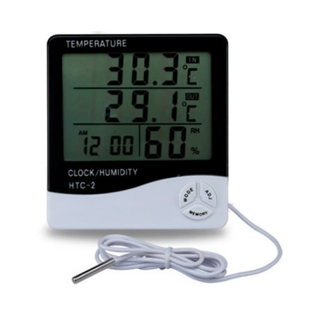 

Digital Lcd Thermometer Temperature Humidity Clock Electronic Hygrometer Home Tool