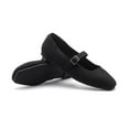 thumbnail image 5 of Ruiatoo Women's Ballet Flats Square Toe Knit Comfortable Slip On Mary Jane with Ankle Strap Casual, Work Teacher Dressy Shoes Black 36, 5 of 5