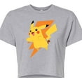 thumbnail image 3 of Pokémon - Pikachu Bolt - Juniors Cropped Cotton Blend T-Shirt, 3 of 5