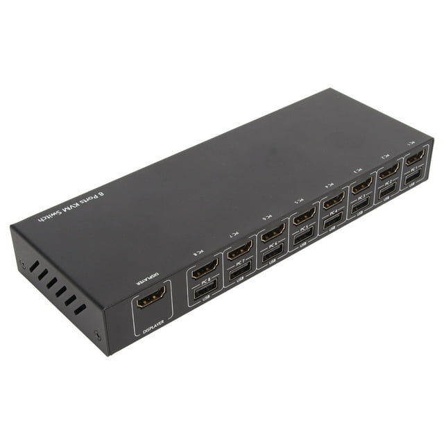 Conmutador KVM HD, Conmutador KVM USB 8 Puertos Plug And Play Función DDC Control Remoto Para Juegos