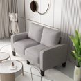 thumbnail image 2 of 53"Modern Fabric Loveseat Sofa with Solid Wood Legs, 2-Seat Sofa Chair with padded Seat & Backrest,Soft Couch for Living Room, Apartment and Small Space, 2 of 7