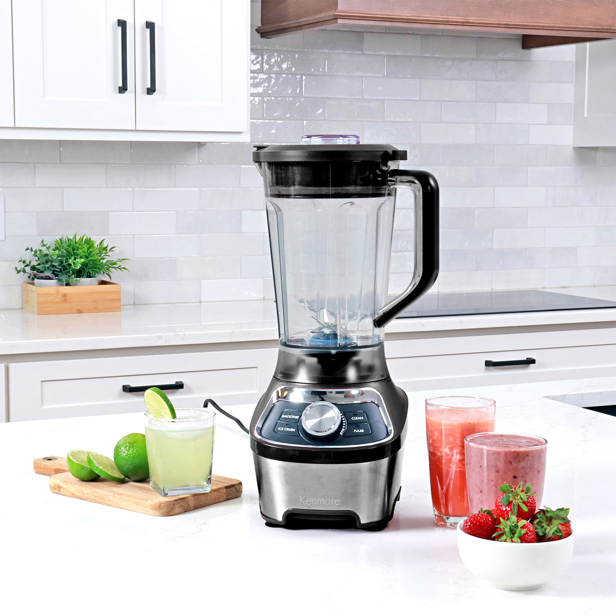 Kenmore 64 oz Stand Blender, 1200W, Smoothie and Ice Crush Modes, Black