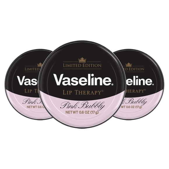 Bálsamo labial Vaseline Lip Therapy Pink Bubbly, 18 ml, paquete de 3