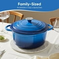 thumbnail image 6 of Daluvenix 4.5qt Enameled Cast Iron Dutch Oven Pot with lid for Bread,Non-Stick Cookware with Dual Handles for Cooking & Roasting, Dark Blue, 6 of 7