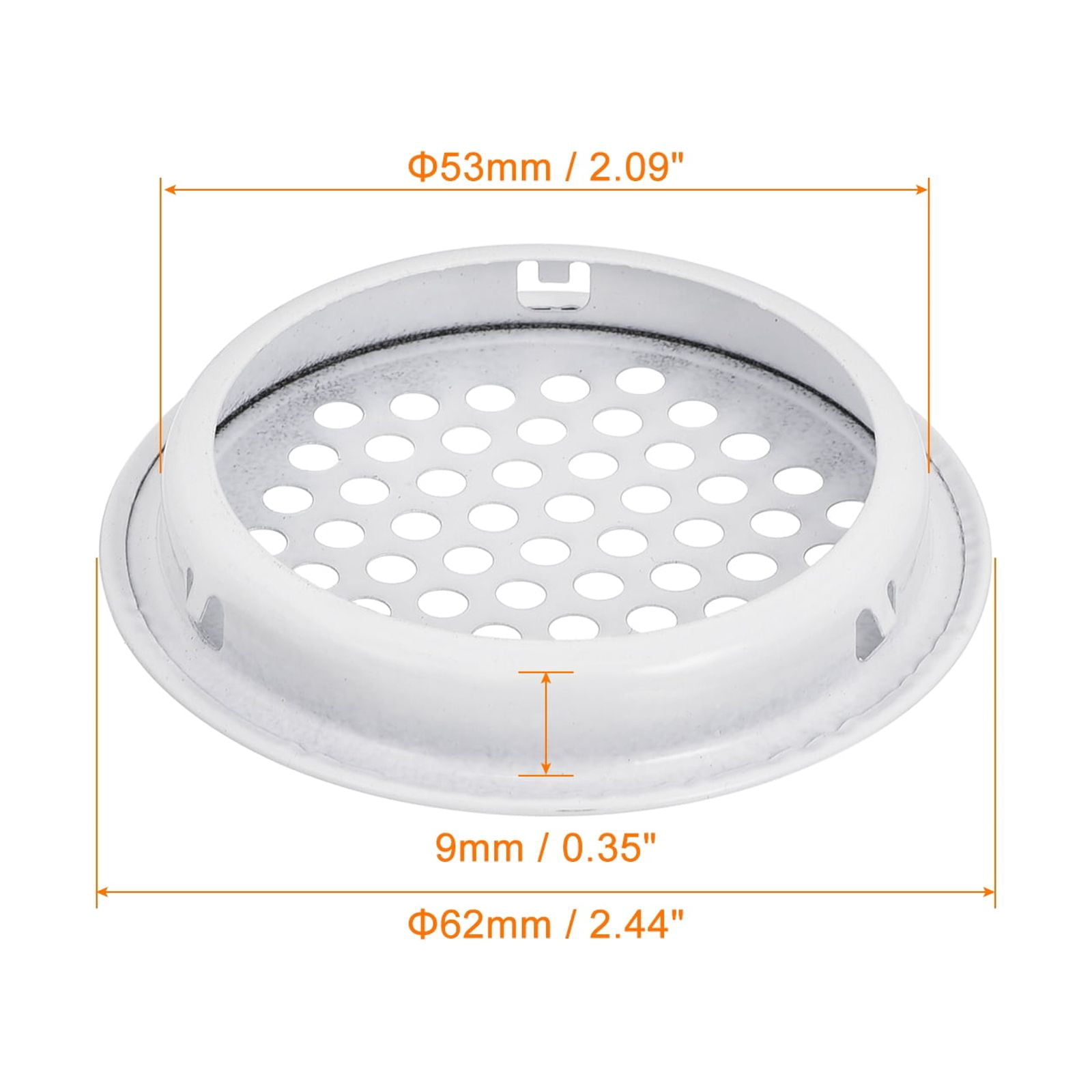 53mm Circular Soffit Vent, 30 Pack Stainless Steel Circular Air Vents, White