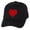 Black, variant on Mens Womens Bold Red Heart Hat - Embroidery Adjustable Cap, Black