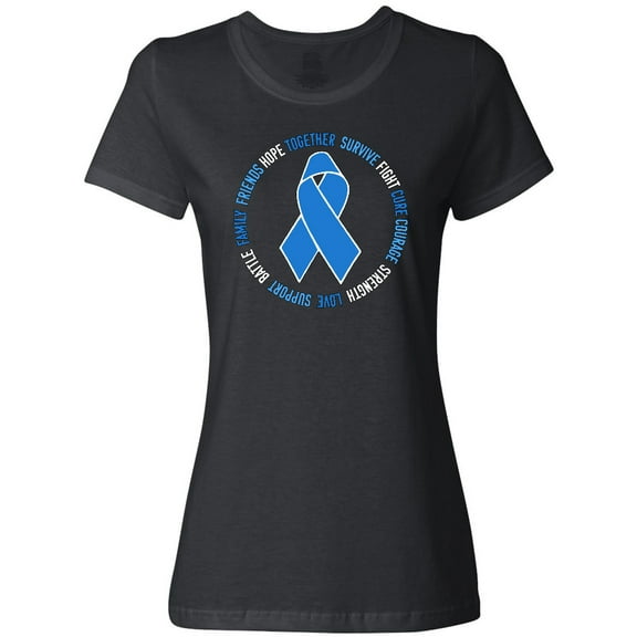 Inktastic Word Circle-Colon Cancer Awareness Women's T-Shirt
