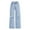 Light Blue, variant on RUTAYY Toddler Girls Jeans Wide Leg Baggy Denim Pants High Elastic Waisted Cute Bow Trousers Casual Kids Streetwear Trendy Pants