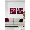 thumbnail image 4 of MuralMax Birdcage Family Tree Wall Decor - Canvas Art For Anniversary & Wedding Presents - Gifts For Mom & Dad, Grandma & Grandpa Milestone Occasions - Set of 2 - Color Burgundy - Size-10X10, 4 of 6