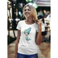 thumbnail image 2 of Mermaid With Seashell & Starfish T-Shirt Women -Image by Shutterstock, Female XX-Large, 2 of 4