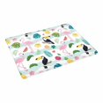 thumbnail image 2 of MKHERT Tropical Palm Leaves Pineapple Flamingos Toucans Flowers in Stripes Doormat Rug Home Decor Floor Mat Bath Mat 23.6x15.7 inch, 2 of 3