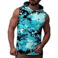 thumbnail image 5 of Men's Workout Hooded Tank Tops Sleeveless Gym Training Hoodies Bodybuilding Muscle Cut Off T Shirt Camo Printed, 5 of 6