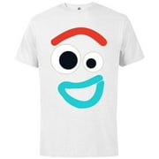 Disney and PIXAR Toy Story 4 Forky Smiling Costume T-Shirt - Short Sleeve Cotton T-Shirt for Adults - Customized-White