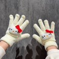 thumbnail image 2 of Sanrio-guantes de felpa de Hello Kitty para niñas, manoplas de invierno de felpa de punto cálido, Kawaii, Cinnamoroll, Kuromi, regalo de Navidad, 2 of 4