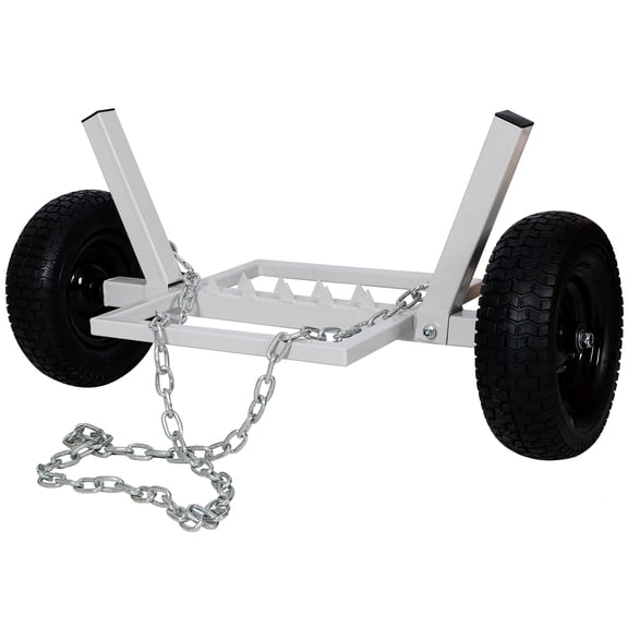 LiviNest Heavy Duty Log Dolly for Wood Moving - 1100 Lbs Capacity Log Cart with Chain & Binder & Large Tires - Homesteader Log Hauler for Backyard Firewood & Lumber Transport