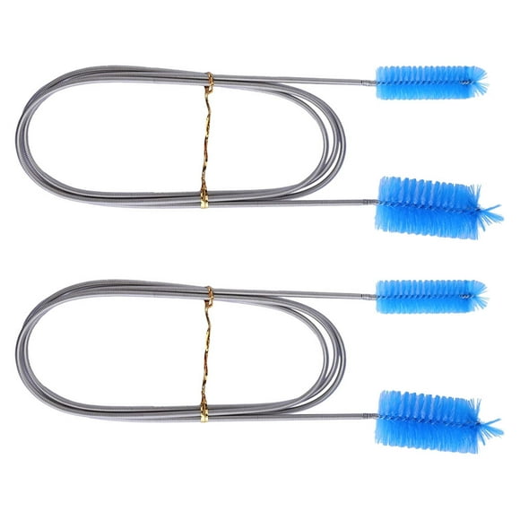KAKOWELY 2 cepillos de limpieza de doble cabezal para peceras, mangueras y tuberías de acuario.