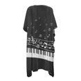 thumbnail image 2 of HELLHERO Polyester Bathing Suit Cover Up for Summer Breathable Free Size Long Kimono Swimsuit Cover Up Piano Keys Musical Notes, 2 of 6