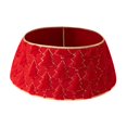 thumbnail image 4 of Falda de árbol de Navidad estilo bohemio con cuello de peluche para decoración navideña del hogar L Rojo, 4 of 7