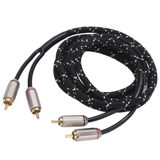 Cable Amplificador De Coche, Cable De Audio Macho De Alta Eficiencia Sin Enredos Para Sistema Hi-Fi Para Receptor A/V Para Grabadora Cergrey 2,0 m/6,56 pies