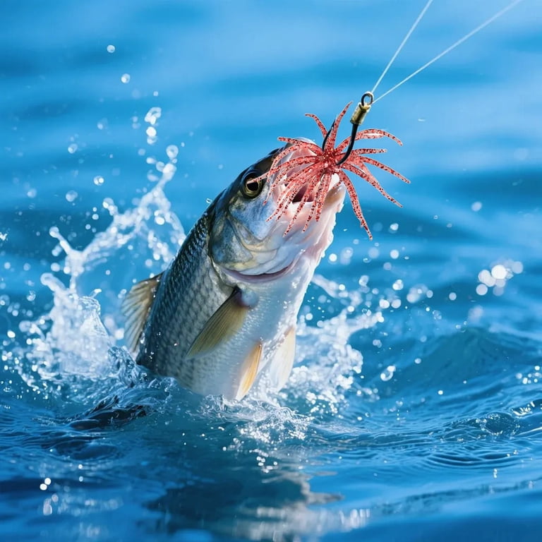 artificial trout lures THKFISH 4pcs Fishing Spinnerbaits for Bass Trout Crappie Run your Laker Taker 2530 behind your favorite attractor Floating Sea Urchin Soft Lure