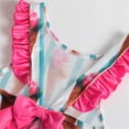 thumbnail image 7 of Toddler Girls Cute One Piece Swimming Suits Ruffle Low Back Swimsuits Bow-Knot Ice Cream Summer Beachwear Hot Pink, 5 Years, 7 of 7