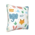 thumbnail image 2 of Square Decorative Throw Pillow Covers with Core, Friendly Cartoon Animals Throw Pillows for Couch Sofa Bed Home Decor, 16"x16", 2 of 9