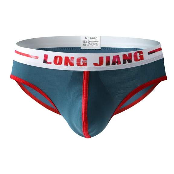 KaLI_store Boxer Briefs for Men Pack Men's Underwear Boxer Briefs Breathable Soft Bamboo Underwear For Men Blue,L