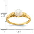 thumbnail image 4 of 10K Yellow Gold 5-6Mm White Button Freshwater Cultured Pearl Ringsize 7 (Width 5.75) - Jbsp, 4 of 5