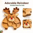 thumbnail image 5 of Wooden Christmas Reindeer Platter Boards Holiday Tray Serving Dish Wood Decorative Christmas Cookie Plate Hostess Gifts Ideas Festive Veggie Snack Trays Xmas Decor Food Cheese Board, 5 of 6