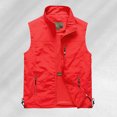 thumbnail image 2 of Zylarhe Mens Leisure Practical Travel Fishing Outdoor Work Pocket Vest Slim Fit Men Wool Coat, 2 of 9