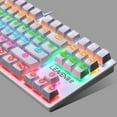 thumbnail image 3 of Miulika K550 87Key Gaming Keyboard RGB LED Backlit Mechanical Feeling Keyboard for Gamer White, 3 of 6
