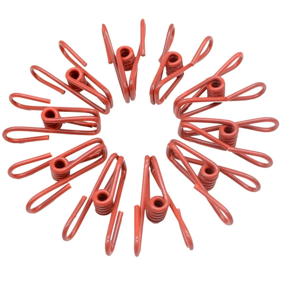 Chip Clips, Pack of 30 Red Utility Clips 2 Inch Steel Wire Clips Holders Steel Wire Clips (Red 30pcs)