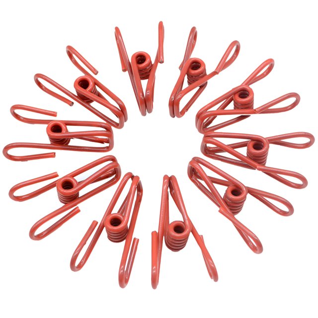 Chip Clips, Pack of 30 Red Utility Clips 2 Inch Steel Wire Clips Holders Steel Wire Clips (Red 30pcs)