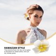 thumbnail image 5 of BESTONZON 5 Pcs Hawaiian Plumeria Flower U-shaped Clip Hair Clip Bridal Barrette Hairclip Hair Accessory for Tropical Beach Party Wedding Event Decoration(4.5CM Yellow), 5 of 5