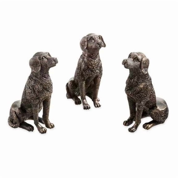 Resin Dog Figurines Set of 3, Decorative Ornaments for Table Centerpiece Living Room Decor