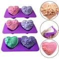 thumbnail image 4 of 1pc Romantic Heart Shape Flower Soap Rose Love Silicone Soap Making, 4 of 7