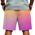 thumbnail image 4 of Satingcolo Men's Baggy Sweat Shorts Fleece Lounge Shorts Casual Lightweight Drawstring Y2k Loose Fit Shorts Cyan S, 4 of 5