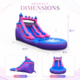 thumbnail image 3 of 13' x 21' Commercial Water Slide with Splash Pool and Air Blower (Purple&Pink), 3 of 8